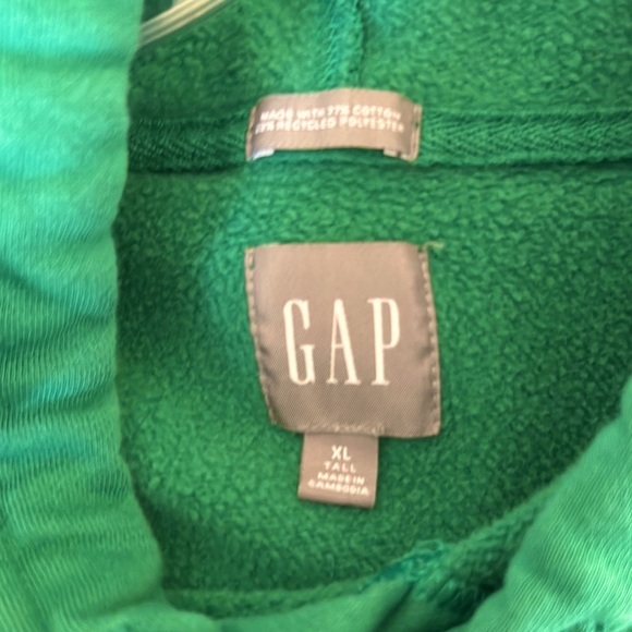 GAP Green Hoodie Sweatshirt with Blue Gap Logo Front Kangaroo 🦘Pocket Size XL - Picture 2 of 3